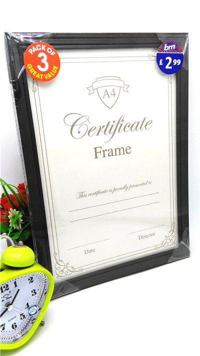 License frame A4