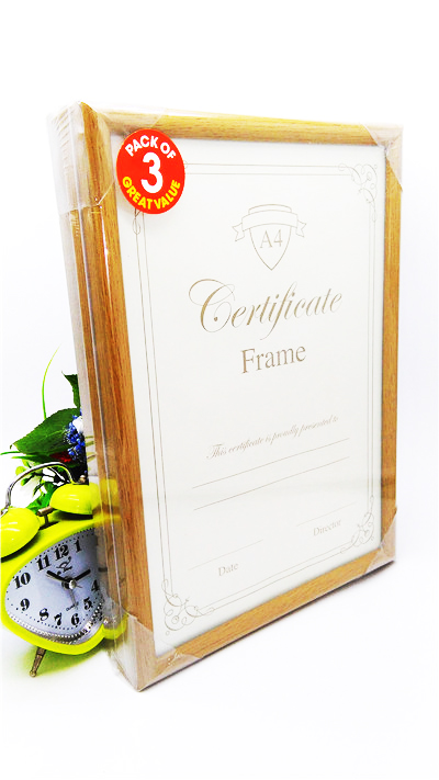 Certificate document Frame