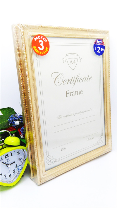 B&M Cerficate frame A4