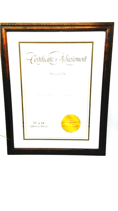B&M certificate Frame